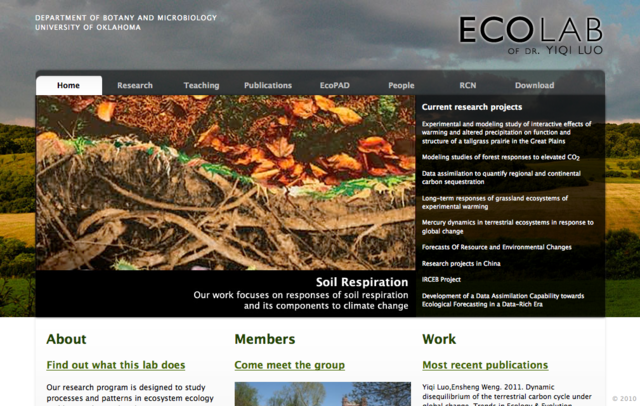 Dr. Yiqi Luo's Ecolab Website