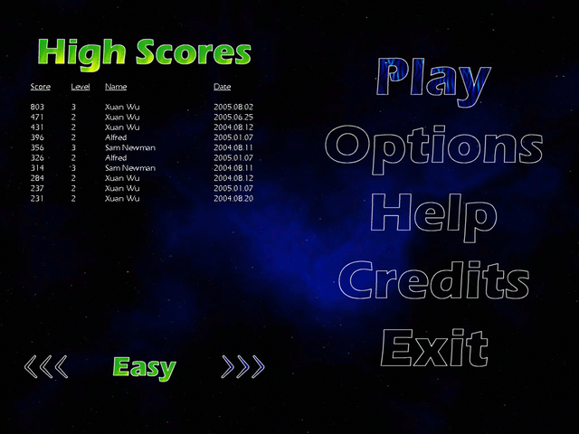 Rocks 2 Main Menu