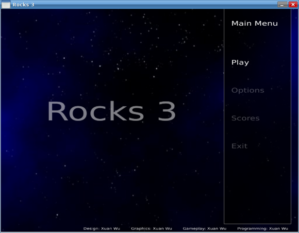 Rocks 3 Main Menu