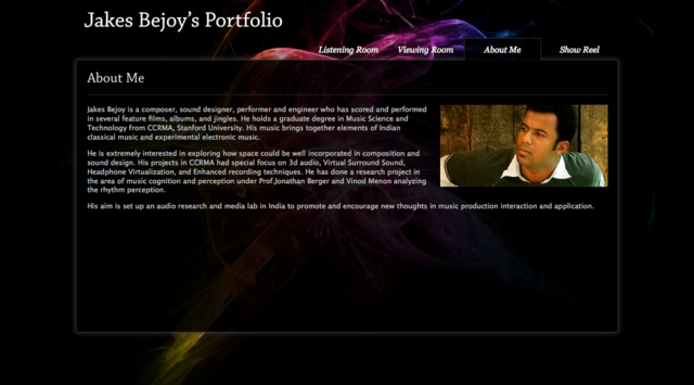 Jakes Bejoy's Portfolio—About Me